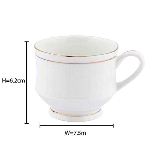 Image of Bone China Coffee Mug - 6 Pieces, White, 140 ml