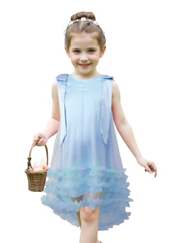 ROYLAMP Girls' Princess Tulle Dress Tiered Ruffles Summer Clothes Fluffy Spaghetti Straps Tutu Dress