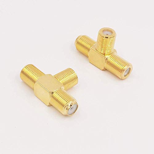 image for XINHONGYU 2pcs 3 Way F Type Coax Cable Splitter Combiner Female to 2 F