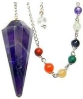 Amethyst Chakra Pendulum for Gemstone Divination / Dowsing Tool