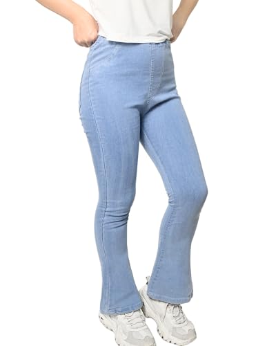 Girls Flare Jeans Stretchy Bell Bottom Denim Pants with Pockets2