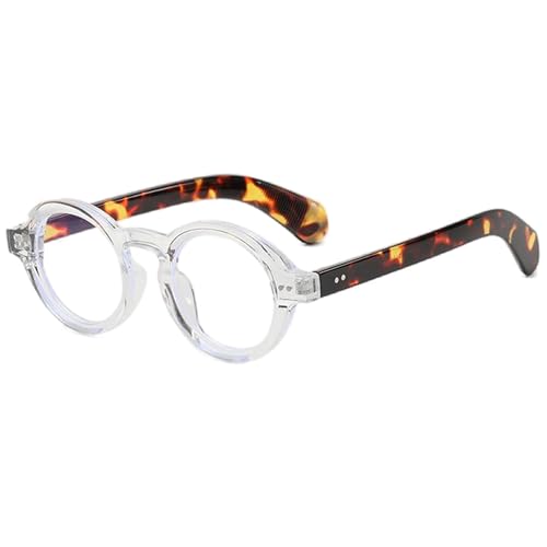 Image of Round Black Glasses for Men Women Thick Circle Blue Light Glasses Hippie Costume Eyewear