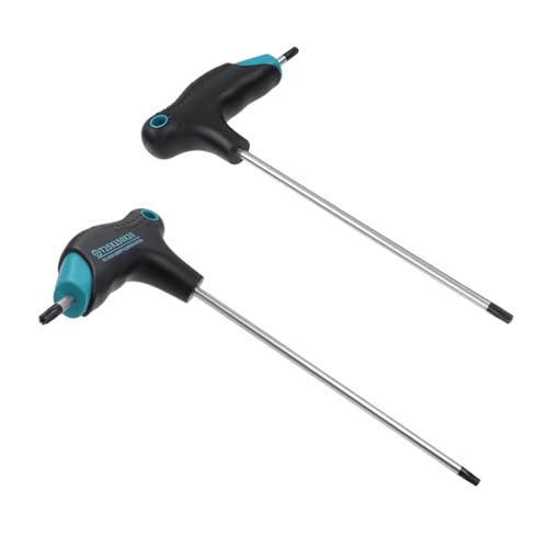 Image of Antrader 2pcs Cr-V Steel T25 Torx Wrench,Dual End Anti Tamper Proof Hex Key | Ergonomic T-Shaped Non-Slip Grip Long Arm Screwdriver,With Hanging Holes For Easy Storage