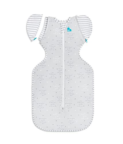 Image of Love to Dream Swaddle Up Transition Swaddle, Patented Zip-Off Wings, Gently Help Baby Transition from Being Swaddled to Arms Free When Showing Signs of Rolling, Lite 0.2 TOG, 13-19 lbs, Gray