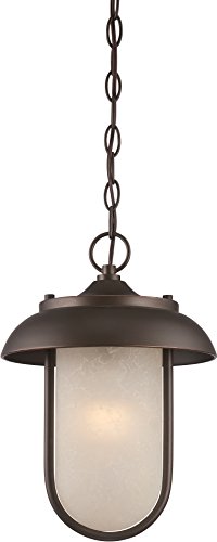 Image of Nuvo Lighting 62 /675 Transitional One Light Hanging Lantern from Tulsa Collection in Bronze /Dark Finish