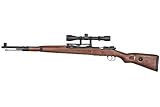 GoldenBall WWII Kar 98k Bolt Action Spring Airsoft Rifle with -3-9x40 Magnified Scope, Color Simulated Wood