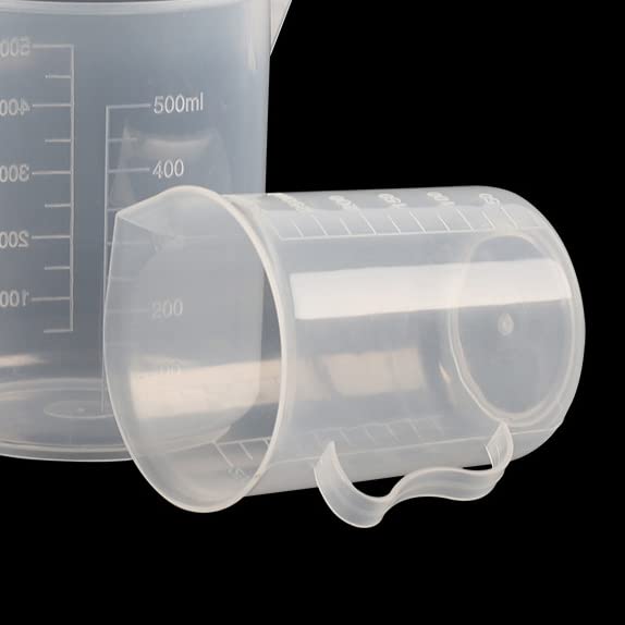 Juego de 2 vasos medidores plásticos con asa 300 ml miniatura 5