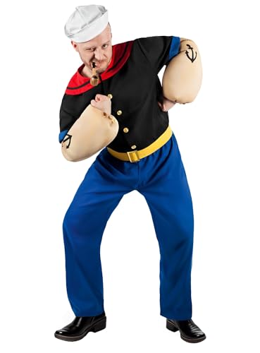 Maskworld Déguisement Popeye, Carnaval, Comic (Taille: Adulte XXL)