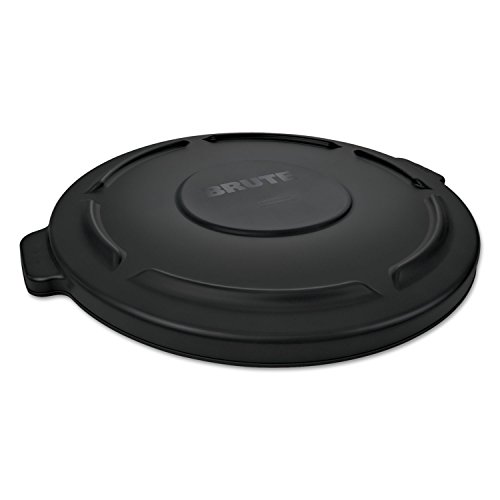 Rubbermaid Commercial Products BRUTE Trash Can Dome Lid, 55-Gallon, Black, Compatible with the Rubbermaid Heavy Duty 55-Gallon Garbage Bins