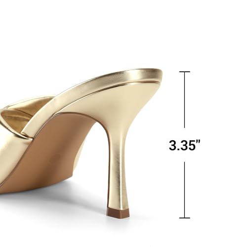 Image of DREAM PAIRS Women's High Stilettos Heels Mules Open Square Toe Slip On Comfort Sexy Dress Pumps Sandals Fashion Casual Prom Dress Shoes