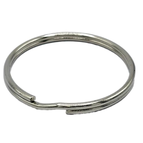 58mm Large Nickel Heavy Duty Split Ring Keyring Jailer (1)