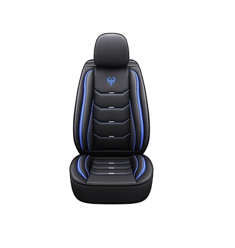 car passion 1 Housse Sportive Universelle pour siège Auto en Simili Cuir Avant avec appuie-têtes, Compatible airbag latéral, Look Dynamique (1 Housse Bleue)