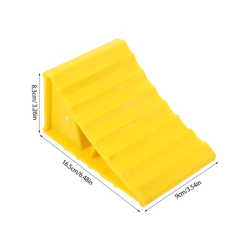 2 Pezzi Cunei Fermaruota per Camper e Rv in Abs Resistente con Maniglia da Blocchi Frenanti Antideformazione per Trailer e Furgoni Protezione Pneumatici per Parcheggio Sicuro