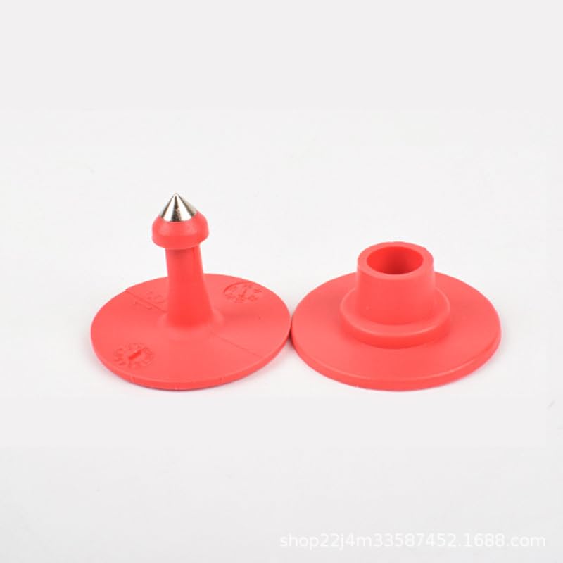 Marques auriculaires d'identification animale anti-perte en rouge - 2