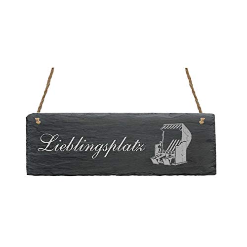 DEKO-LANDO® Schiefertafel mit Gravur Lieblingsplatz