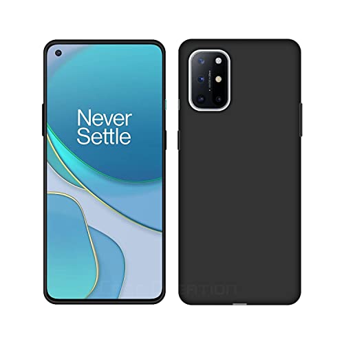 Image of Case Creation Compatible with Oneplus 9 Pro 2021 Back case, Oneplus 9 Pro Slim Flexible Smart Look case with 360 Camera All Angle Protection (Pure Black)