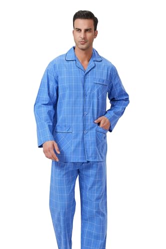 Amaxer cotton pajama set for men 100% cotton pajamas soft PJS2