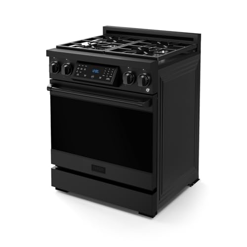 Image of Gordon Ramsay by THOR Kitchen 30 Inch Professional Gas Range with Tilt Panel Touch Control in Black