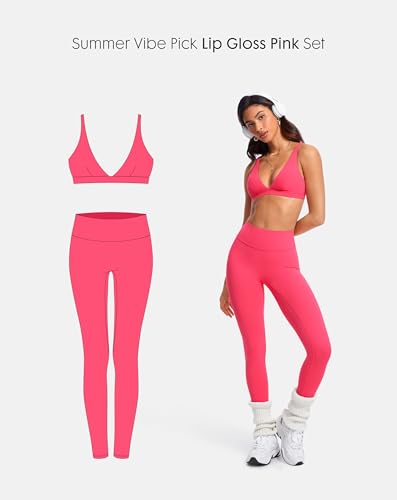 Image of INGIA Deep V-Neck Sports Bra Padded U Back Yoga Workout Bra | Low Impact, Fitness, Yoga, Wireless, Workout, Contour, Crop Top, for Women