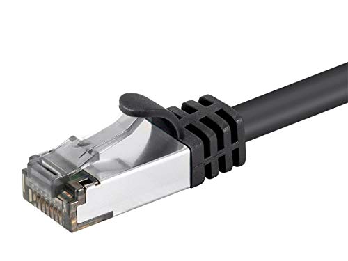 Câble réseau Ethernet Monoprice Cat8 26AWG S/FTP - 5 pieds - Noir, 2GHz, 40Gbps, 3dB de marge, Cuivre Nu Pur, PVC - Série Entegrade