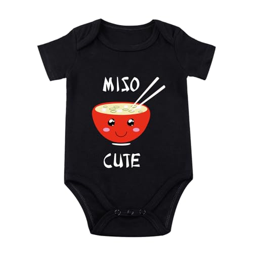 Image of listery Funny Baby Clothes Miso Cute Bodysuit Miso Cute Infant Baby Anime Newborn Unisex Romper