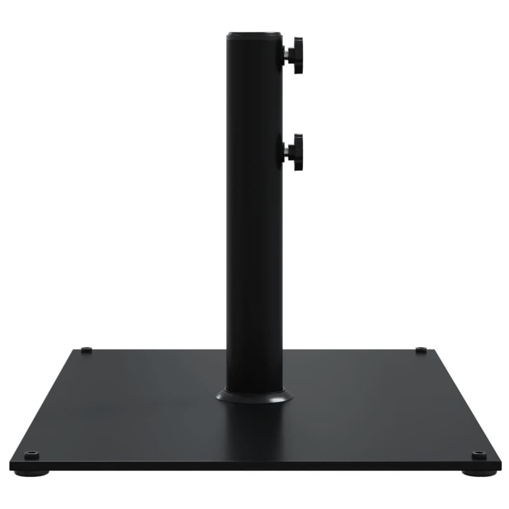 Supporto per ombrellone da 15 kg, diametro 32, 38, 48 mm, in acciaio, con 3 adattatori, rettangolare, per balcone, terrazzo, giardino, resistente alle intemperie