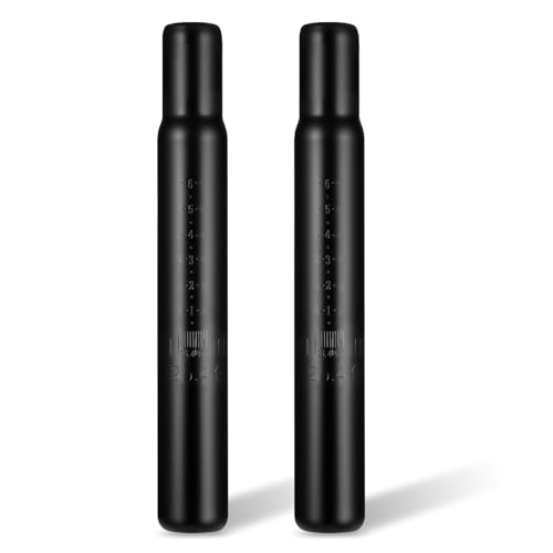 Giantree 2 Pcs Bicycle Seat Post, 25.4mm x 180mm Length Alloy Bicycle Seat Post Bicycle Seat Tube Black Bike Seatpost for Mountain Bike Road Bike Fixed Gear