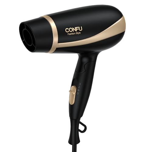 CONFU ドライヤー 折り畳み式 ヘアドライヤー 1200W 温度＆風量3段階調節 軽量 速乾 恒温 ヘアケア シンプル サラサラ ツヤツヤな髪に 家庭用
