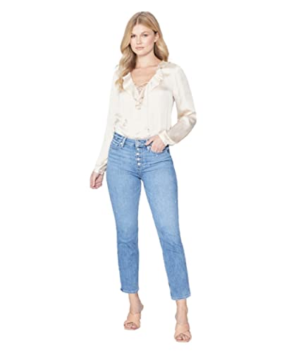 PAIGE Women's Cindy Crop Exposed Button Fly High Rise2