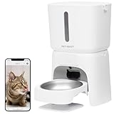 【獣医師監修・2026モデル】PETABOCT 自動給餌器 猫 犬 1080HD カメラ 双方向通話 2.4GHz & 5GHz Wi-Fi 対応 6L 大容量 ペットの負担を考えた給餌設計 音声メッセージ デュアル電源 密閉フードタンク ホワイト 国内ブランド