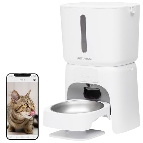 【獣医師監修・2026モデル】PETABOCT 自動給餌器 猫 犬 1080HD カメラ 双方向通話 2.4GHz & 5GHz Wi-Fi 対応 6L 大容量 ペットの負担を考えた給餌設計 音声メッセージ デュアル電源 密閉フードタンク ホワイト 国内ブランド