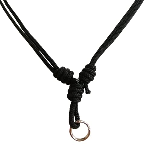 10 pcs Thick 1.5 MM. Black Umbrella Cord Rope Handmade craft Adjustable Necklaces With metal Loop Amulet Boho Fashion Accessory For Unisex, Gift Size 16-30 Inches3