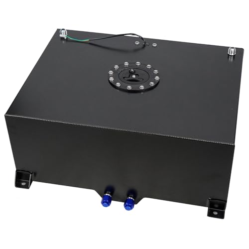 Donpida 20 Gallon Fuel Cell Aluminum Polished with Cap Level Sender Black