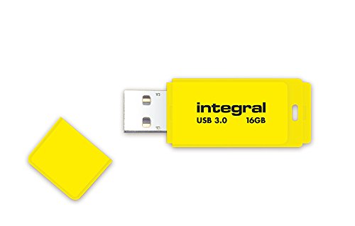 Integral Neon Usb 3.0 16Gb 16Gb Usb 3.0 (3.1 Gen 1) Usb Type-A Connector Yellow Usb Flash Drive - Usb Flash Drives (16 Gb, Usb 3.0 (3.1 Gen 1), Usb Ty