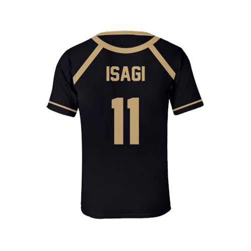 Blue Lock Munchen Yoichi Isagi T-Shirt Black Casual Short Sleeved Tee Merch3