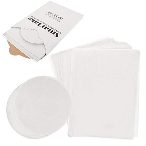 Product Image of the SMARTAKE 200 Pcs Parchment Paper, 12x16 Inches Rectangle & 9 Inches Round Set, Non-Stick Baking Parchment for Cake Cookie Grilling Air Fryer Steaming