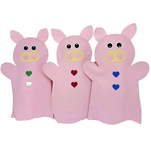 Fantoche - Feltro - Lobo e os Três Porquinhos - Kits e Gifts