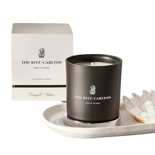 The Ritz-Carlton Candle - Amelia Island - Tranquil Waters - Gift Boxed - Notes of Citrus Jasmine Lily Musk - 9oz