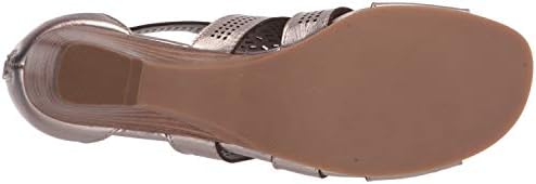 Bella Vita Women's Fashion Casual Heeled Sandal, Champange Leather, 8 X-Wide | Image 3