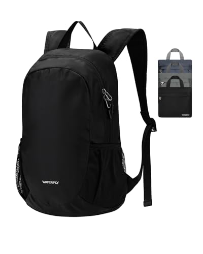 WATERFLY Ultraleicht Rucksack Faltbar 18L: Klein Packable Wanderrucksack Leicht Dünner...