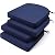 WEOAVRY Outdoor Chair Cushions Set of 4, Waterproof Outdoor Patio Chair Cushions, Patio Furniture Cushions with Ties, Outdoor Wicker Replacement Seat Cushions, Navy Blue 19 x 19 x 2 Inch