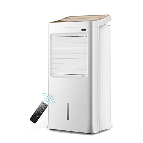 XPfj Mobile Estive Refrigeratore Acqua Giornate，Caldo Inverno Condizionatore，Freeze Fan Plus 3 velocità Vapore Creato da Acqua E/o Ghiaccio Senza Tubo Air Cooler Bianco