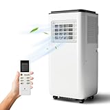 8,000 BTU Portable Air Conditioner Cools Up to 350 Sq.Ft, 3-IN-1 Quiet Portable AC Unit with Remote Control, Smart/Sleep Mode, Auto Swing, 24H Timer