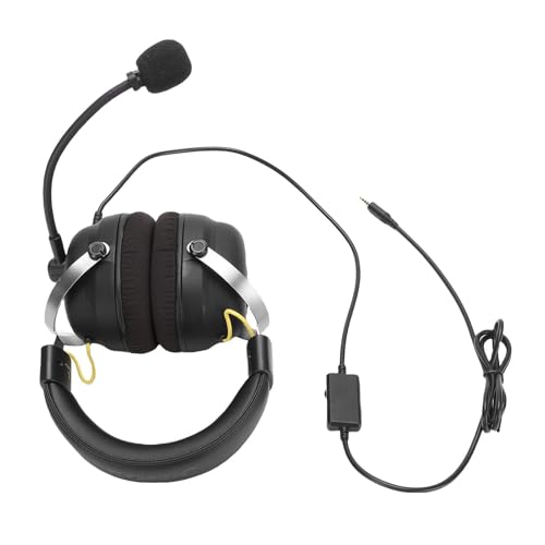 RASTKY Casque de Jeu avec Son Surround 360° - Casque avec Interface 0,5 Mm pour Regarder des Films et écouter - Pilote Professionnel de 50 Mm sur l'oreille