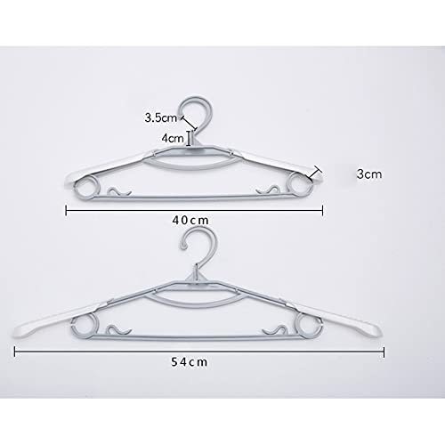 Paquete de 20 perchas de plástico extra anchas con ganchos, diseño que ahorra espacio y ranura para tarjetas para la nización del armario, y solución ligera de almacenamiento de ropa