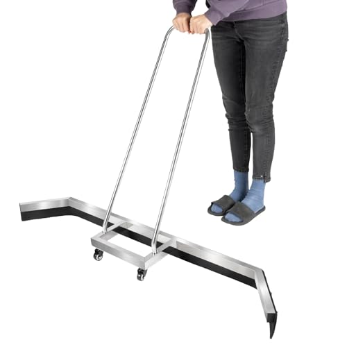 TuBaSaki Tennis Court Squeegee Roller, Stainless Steel 3.31FT Sport Tennis Court Squeegee Sport Court Squeegee Rain Shuttle for Basketball Courts, Tennis Courts, Sports Courts