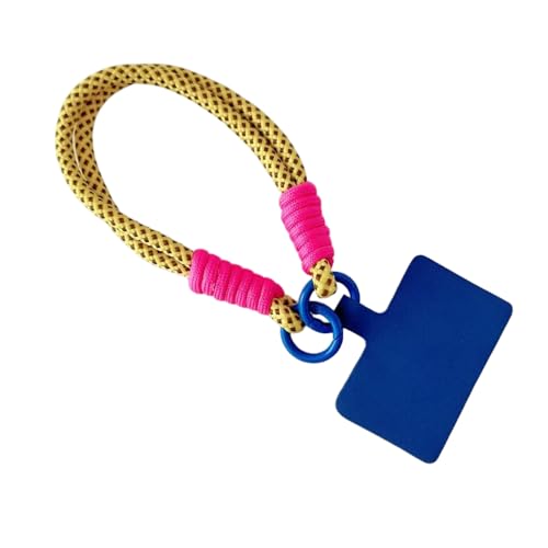 ZBDZSW Per Cellulare Tipo Grosso Tessitura Nylon Breve Cordino Da Polso Catena Pendente Outdoor Anti-Perso Corda Pulsante Metallo, 038, Taglia unica