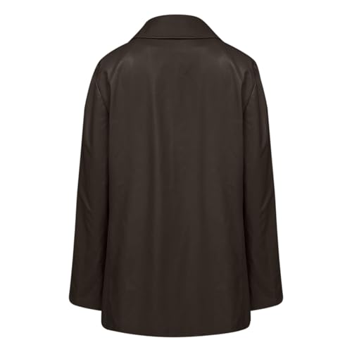 Blazer de piel de gran tamaño con acabados premium y diseño sofisticado 5
