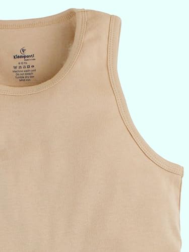 Image of KiddoPanti Boys 100% Cotton Rib Vest Pack of 3