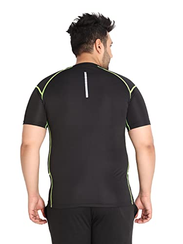 Image of CHKOKKO Men's Polyester Regular Fit Solid Sports T-Shirt